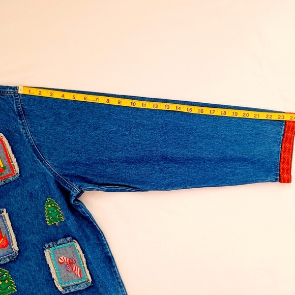 CHRISTMAS VINTAGE DENIM  JACKET, XL - Picture 11 of 13